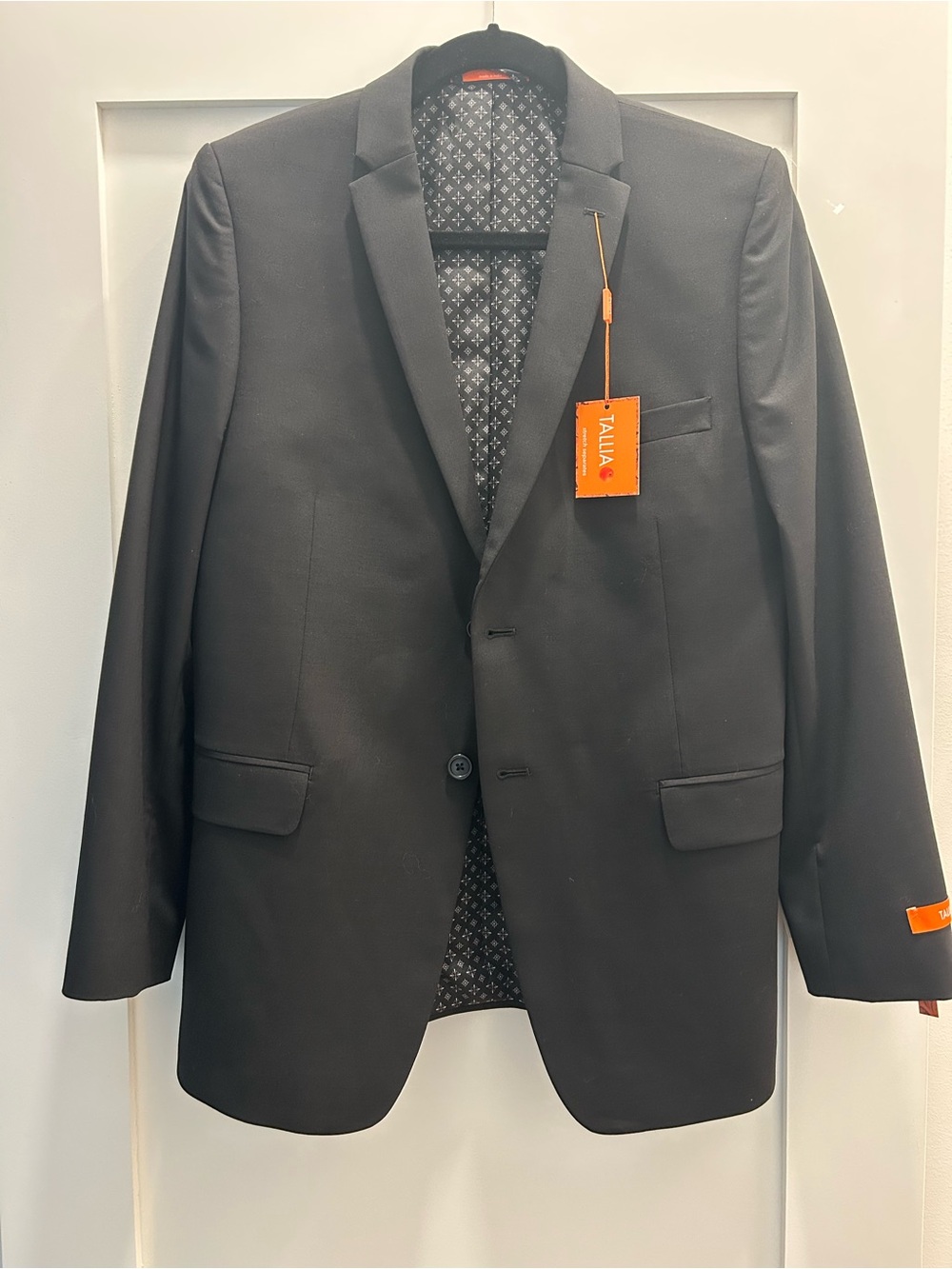 TALLIA Black Young mens Single-Breasted Blazer